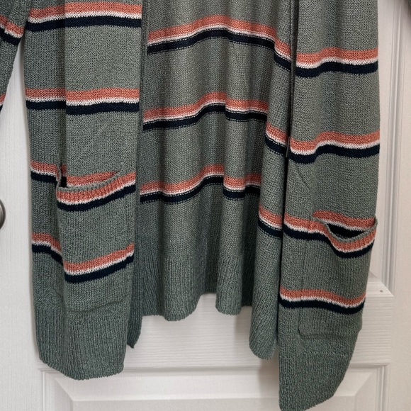 SO OPEN CARDIGAN. LIGHTWEIGHT OPEN FRONT STRIPED CARDIGAN. NEW WITH TAGS - Picture 13 of 13